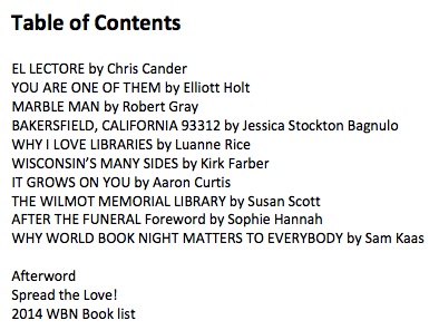 table of contents