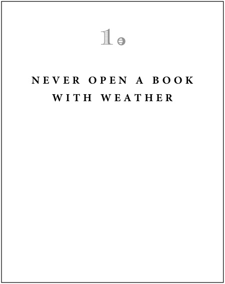 Elmore Leonard Rule 1