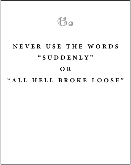 elmore leonard rule 6